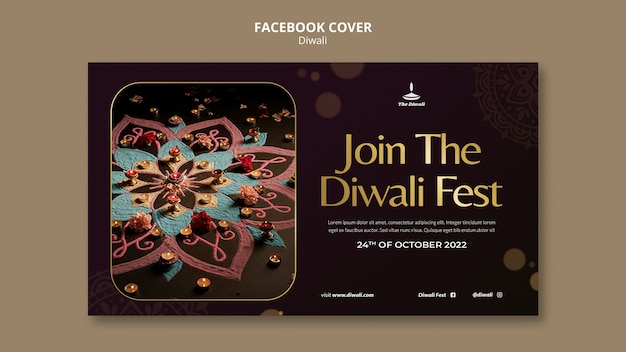 Free PSD diwali celebration facebook cover