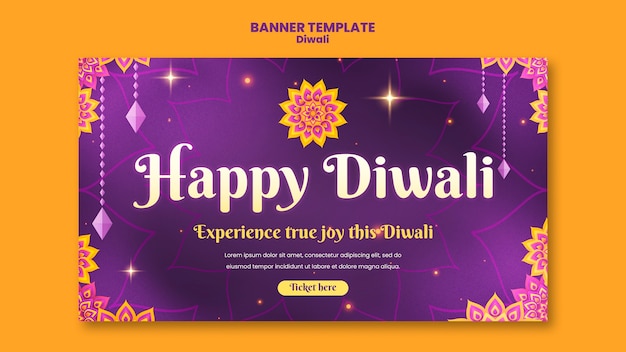 Free PSD diwali celebration landing page template