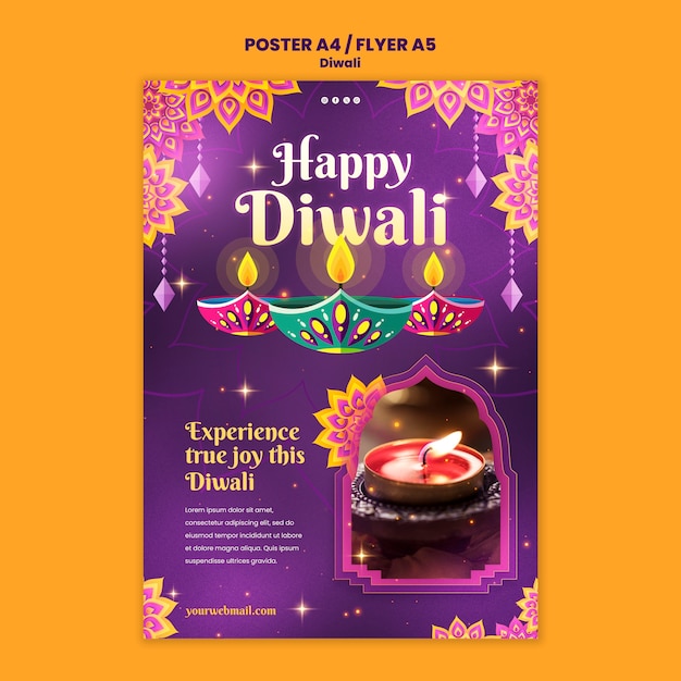 Diwali celebration poster template