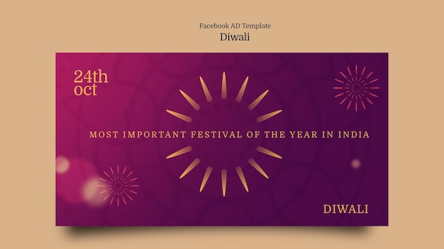 Free PSD diwali festival celebration social media promo template