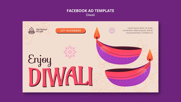 Diwali template design