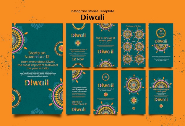 Free PSD diwali template design