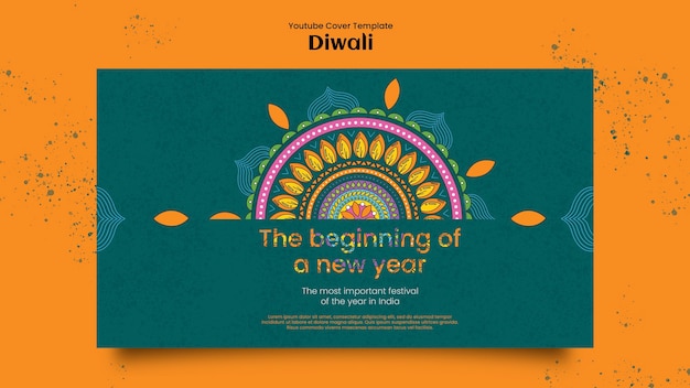 Free PSD diwali template design