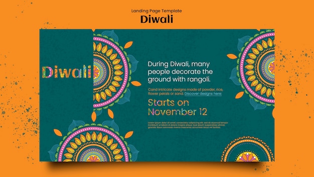 Free PSD diwali template design