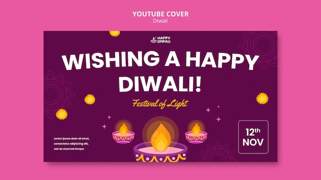 Free PSD diwali template design