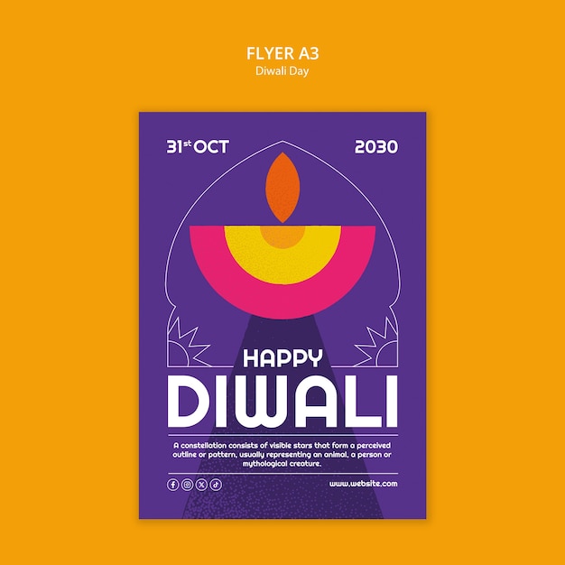 Free PSD diwali template design