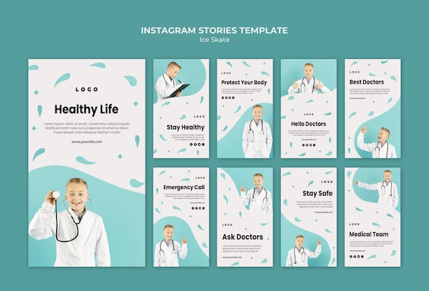 Free PSD doctor instagram stories template