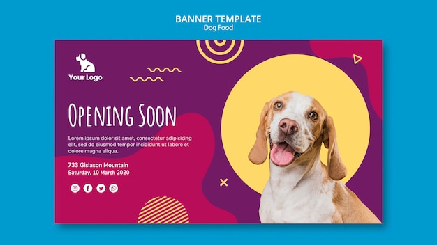 Dog food banner template