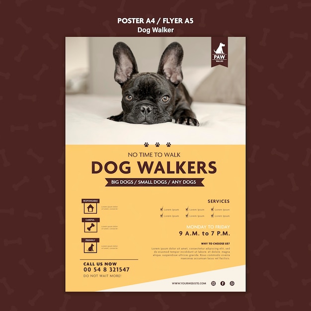 Dog walker poster design