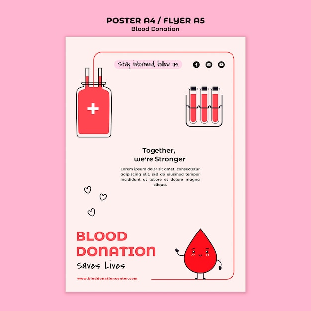 Donating blood flyer template