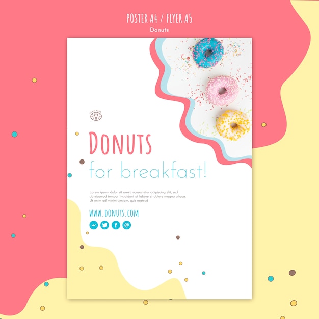 Donut concept poster template