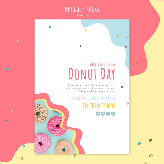 Donut concept poster template