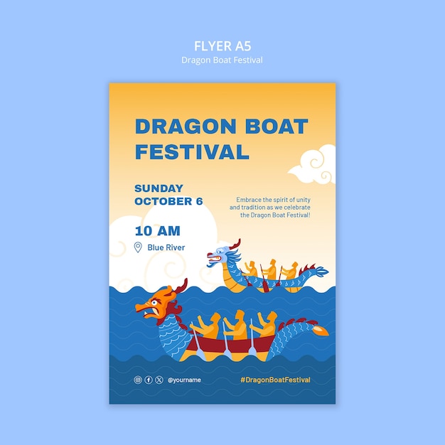 Dragon boat festival template design