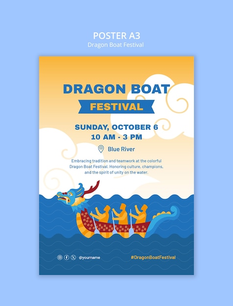 Dragon boat festival template design