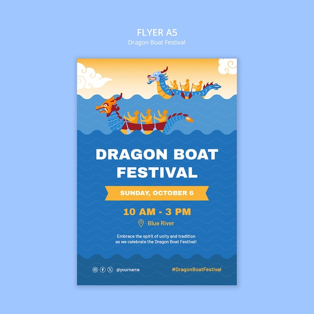 Free PSD dragon boat festival template design