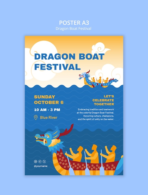 Dragon boat festival template design