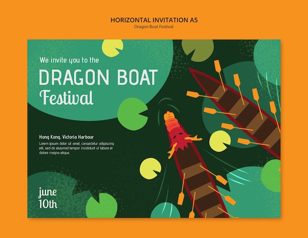 Free PSD dragon boat festival template design