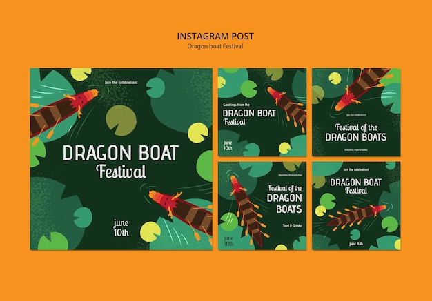 Free PSD dragon boat festival template design