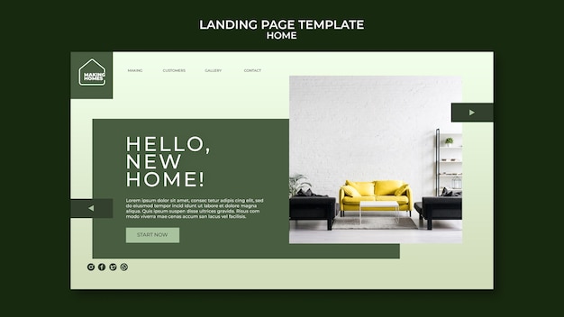 Free PSD dream home landing page template