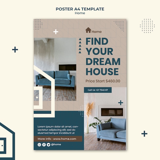 Dream house print template