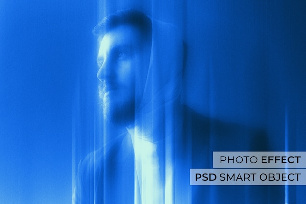 Free PSD dreamy motion blur photo effect