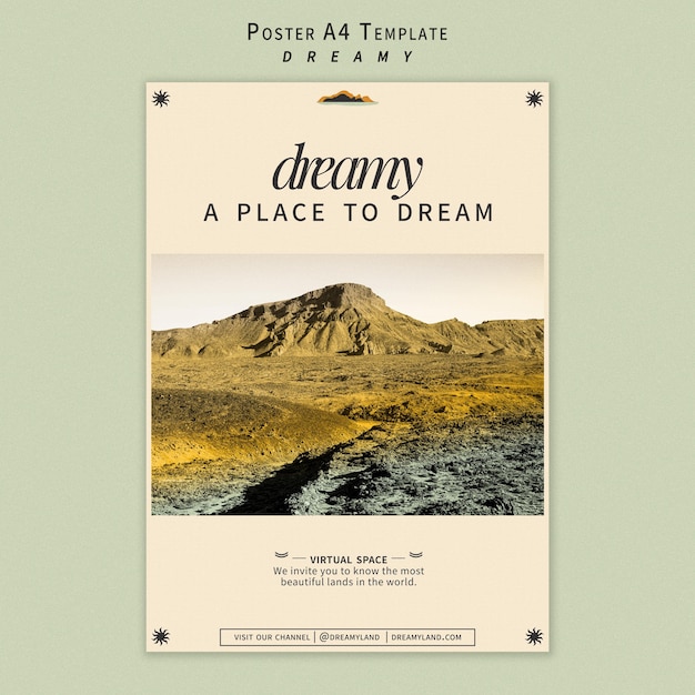 Dreamy place poster template