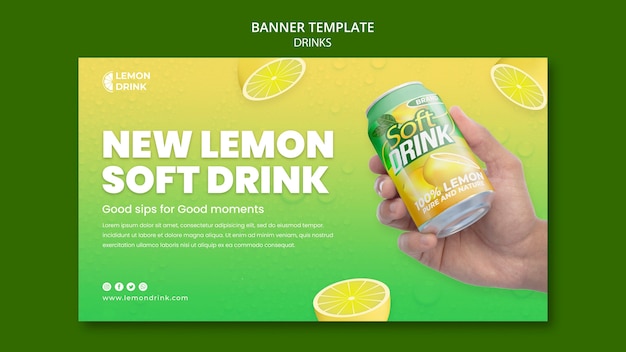 Free PSD drink banner template design