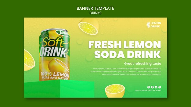 Drink banner template design