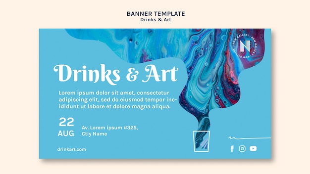 Drinks & art banner theme