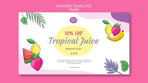 Drinks banner template