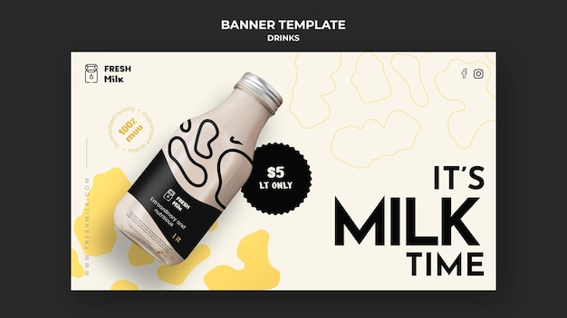 Drinks sale banner template