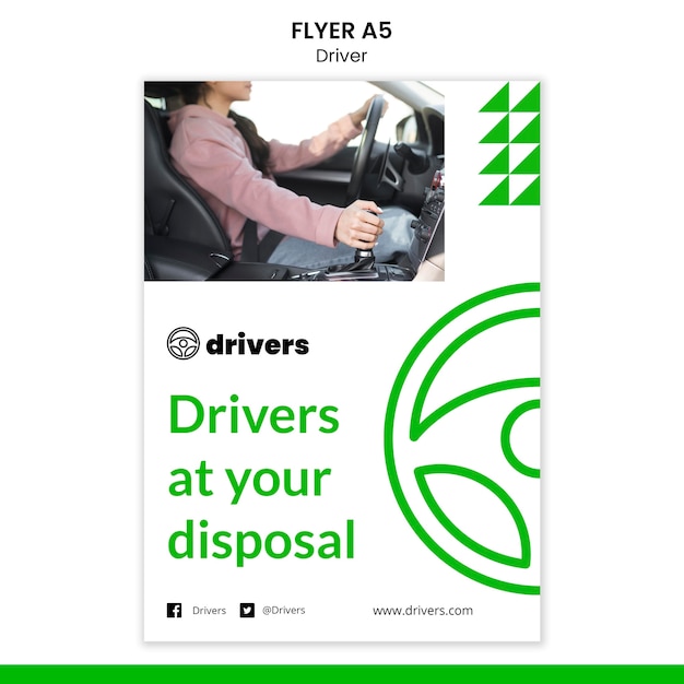 Free PSD driver flyer template