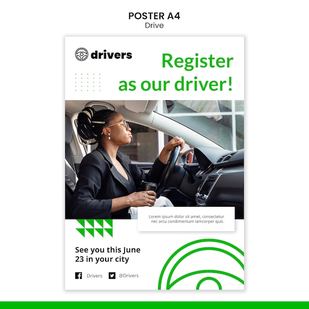 Driver poster template