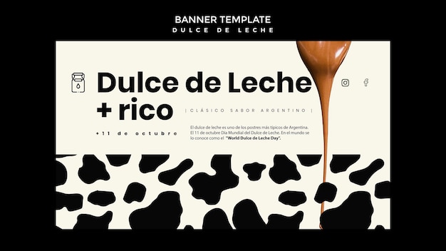 Free PSD dulce de leche concept banner template