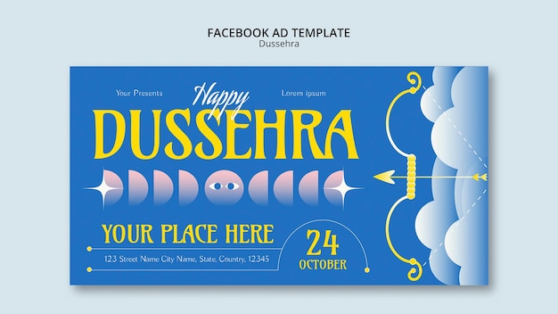 Free PSD dussehra celebration facebook template