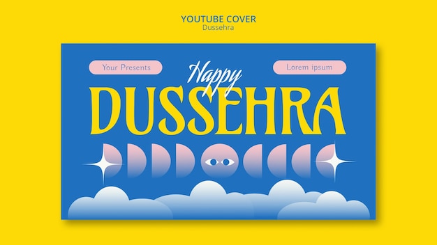 Free PSD dussehra celebration youtube cover