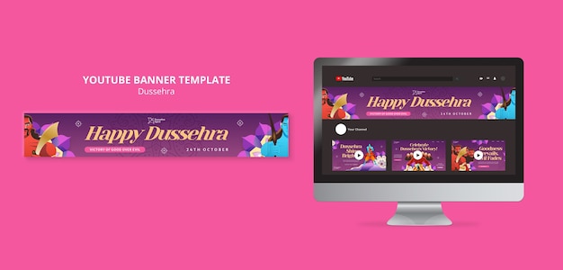 Free PSD dussehra template design