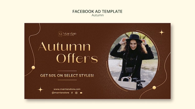 Free PSD dynamic autumn offers facebook template