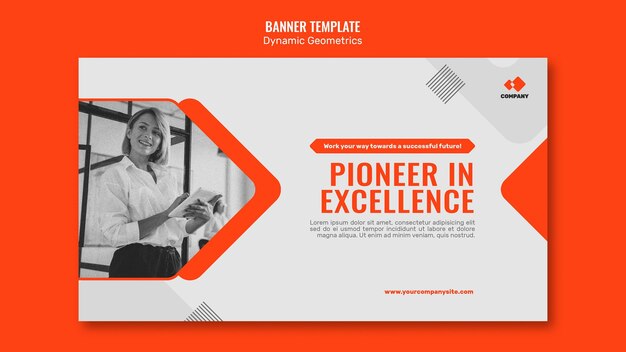 Dynamic geometric banner template