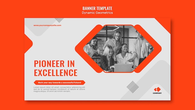 Dynamic geometric banner template