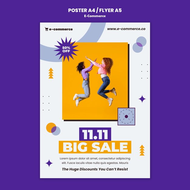 E-commerce big sale poster template