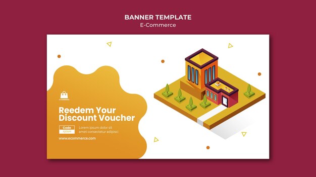 E-commerce horizontal banner template