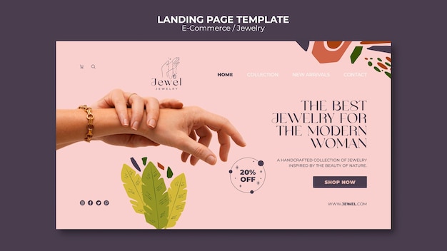 E-commerce platform landing page