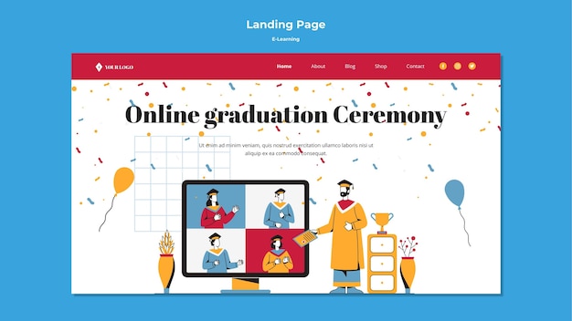 E-learning landing page design