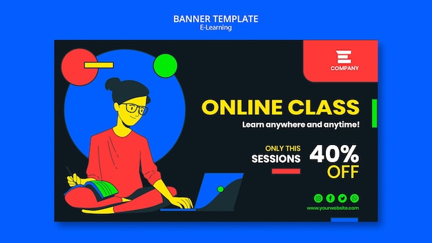 E-learning platform banner template