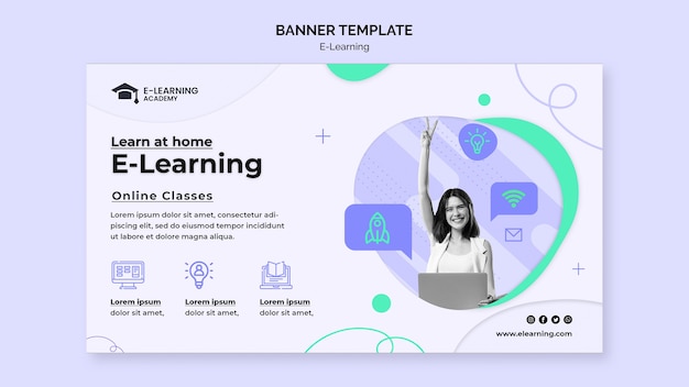 E-learning platform banner template