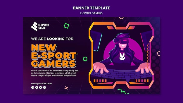 E-sport games banner template