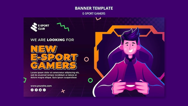 Free PSD e-sport games banner template