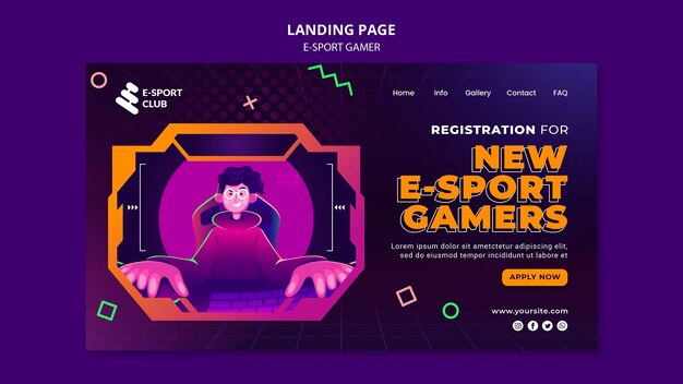 E-sport games landing page template