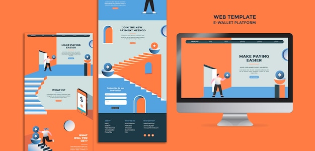 E-wallet app web template